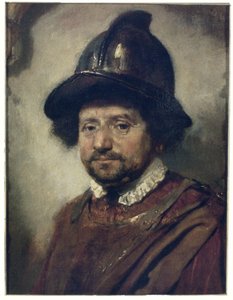 Mann mit Helm von Carel Fabritius