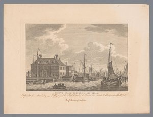 Blick auf die Neue Stadsherberg am IJ in Amsterdam von Carel Frederik Bendorp (I)