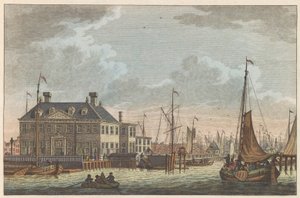 Gezicht op de Nieuwe Stadsherberg, ca. 1790 von Carel Frederik Bendorp (I)