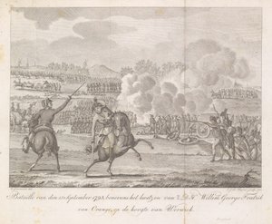 Prinz Frederik wird bei Wervik verwundet, 1793 von Carel Jacob de Huyser