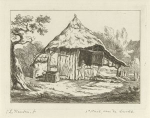 Bauernscheune mit offener Oberseite von Carel Lodewijk Hansen