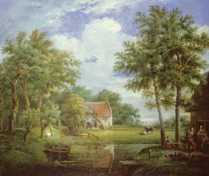 Niederländische Bauernhofszene