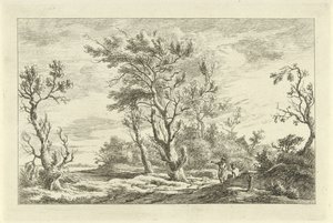 Reisende in einer Landschaft (Landschaften A-F) von Carel Lodewijk Hansen