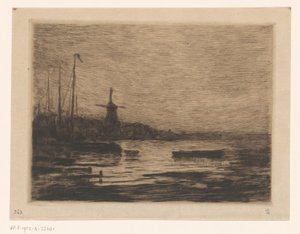 Ansicht von Zwijndrecht bei Abend