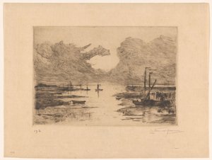 Hafen von Bergen op Zoom bei Niedrigwasser