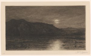 Landschaft im Mondlicht bei Villa Caprera von Carel Nicolaas Storm van 