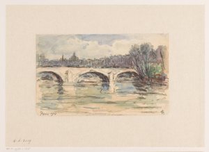 Brücke über die Seine, Paris von Carel Nicolaas Storm van 