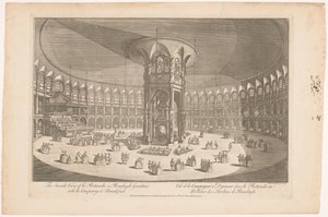Ansicht des Inneren der Rotunde in den Ranelagh Gardens in London mit einer Gesellschaft beim Frühstück von Carington Bowles