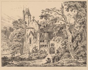 Das Kloster im Wald von Carl Blechen