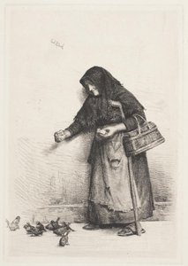 Die Frau mit den Spatzen von Carl Bloch