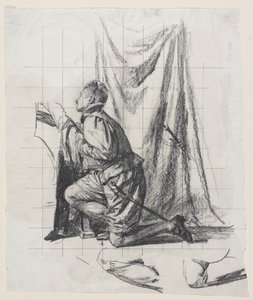 Entwurf zur Radierung "Der junge Mann und der Tod" von Carl Bloch