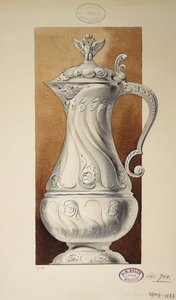Design eines Weinkruges. Serie Die Mitgift der Großfürstin Maria Pawlowna, 1907-1908 von Carl Edvard Bolin company