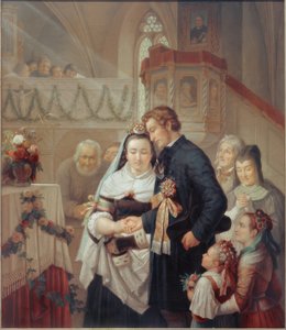Trauung in der Kirche von Londorf von Carl Engel von Rabenau