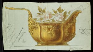 Großer Metall-Kovsh im Louis XV-Stil, Haus von Carl Faberge