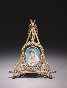 Dreieckiger Rahmen mit Porträt von Zarin Alexandra Fjodorowna, 1896-1908