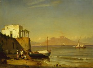 Vesuv von Capri aus gesehen von Carl Frederik Sorensen