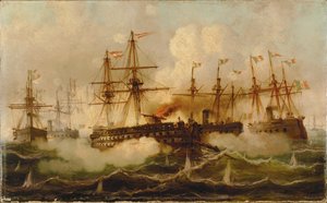 Seeschlacht bei Lissa von Carl Frederik Sørensen