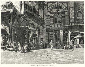 Eingang zum Komplex von Qalawun, Kairo, Ägypten von Carl Friedrich Heinrich (after) Werner