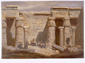 Tempel von Medinet Habu, Theben, 1874 von Carl Friedrich Heinrich Werner