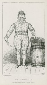 Mr. Joseph Grimaldi als Clown in Harlequin und Friar Bacon von Carl Georg Adolph Hasenpflug