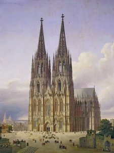 Ideale Ansicht des Kölner Doms, 1834-1836 von Carl Georg Adolph Hasenpflug