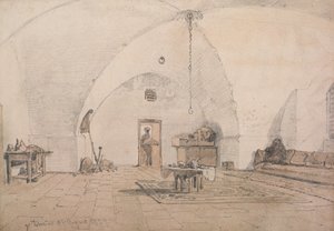 Ein Innenraum in Tiberias, 1859 von Carl Haag