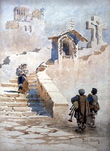 Pifferari in Tivoli von Carl Haag