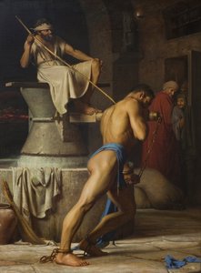 Samson und die Philister, 1863 von Carl Heinrich Bloch