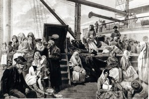 Zwischendeck-Passagiere, die aus Deutschland in die Vereinigten Staaten von Amerika auswandern, 1899