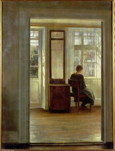 Dame in einem Innenraum von Carl Holsoe