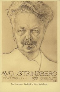 August Strindberg (1849-1912), schwedischer Dramatiker, Romanautor, Dichter und Künstler von Carl Larsson