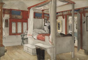 Papas Zimmer, aus der Serie Ein Zuhause, ca. 1895 von Carl Larsson