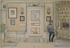 In der Ecke, aus der Serie Ein Zuhause, ca. 1895 von Carl Larsson