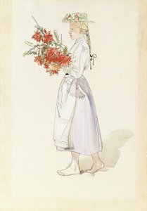 Studie für Ute blaser sommarvind (Draußen wehen die Sommerwinde) von Carl Larsson