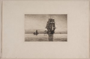 Stiller Abend in der Nordsee von Carl Locher