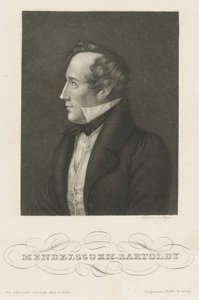 Porträt von Felix Mendelssohn Bartholdy, um 1840 von Carl Mayer