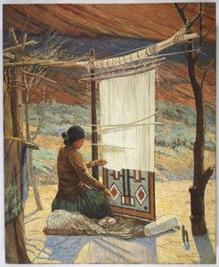 Navaho Weber, Canyon de Chelly, Navaho Reservat von Carl Moon