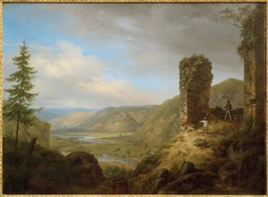 Aussicht von der Ruine Schloss Böckelheim von Carl Morgenstern