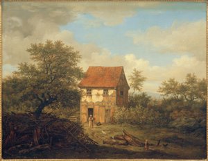 Partie bei Schloss Born im Taunusgebirge von Carl Morgenstern