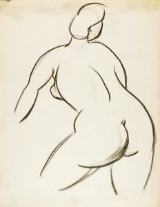 Weiblicher Akt, Rückansicht von Carl Newman
