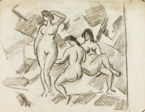 Gruppe von drei weiblichen Akten von Carl Newman