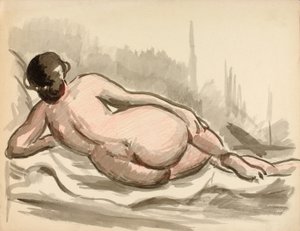 Liegender weiblicher Akt von Carl Newman