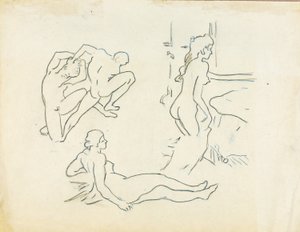 Drei Figurenstudien von Carl Newman