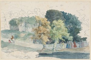 Italienische Landschaft mit figürlicher Staffage von Carl Philipp Fohr