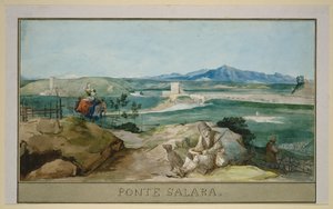 Landschaft bei Rom mit der Ponte Salario von Carl Philipp Fohr