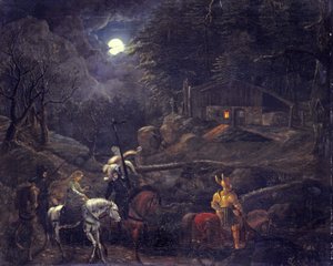 Ritter vor der Köhlerhütte von Carl Philipp Fohr