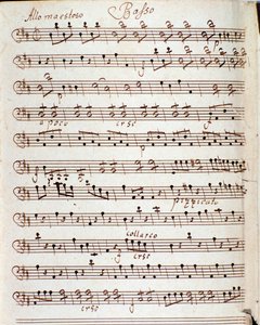 Seite der musikalischen Partitur des Konzerts in D-Dur von Karl Philipp Stamitz von Carl Philipp Stamitz