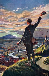 Die Rückkehr des Soldaten nach Hause - Illustration von Carl Robert Arthur Thiele 1860-1936