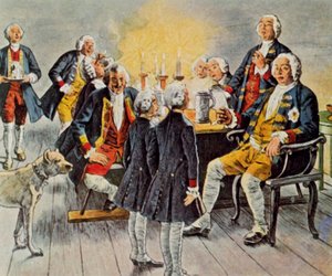 Kronprinz Friedrich und Prinz Heinrich erscheinen im Tabakskollegium, um dem königlichen Vater "Gute Nacht" zu wünschen von Carl Rochling