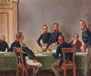Treffen der Reorganisationskommission in Königsberg, 9. Juli 1807 von Carl Rochling